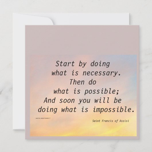 STを実行することから始めるフランシス型フラットカード (正面)