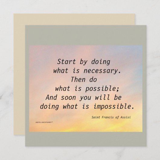 STを実行することから始めるフランシス型フラットカード (正面/裏面)