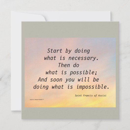 STを実行することから始めるフランシス型フラットカード (正面)