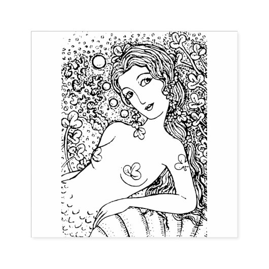 STアイルランド海ファンタジー・サイレンのパトリックの人魚 ラバースタンプ (インプリント)