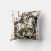 STジョージ・アンド・ドラゴン白黒 クッション (裏面)