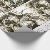 STジョージ・アンド・ドラゴン白黒 ラッピングペーパー (角)