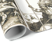 STジョージ・アンド・ドラゴン白黒 ラッピングペーパー (ロールコーナー)