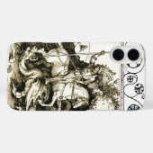 STジョージ・アンド・ドラゴン白黒 Case-Mate iPhoneケース (裏面 (横))