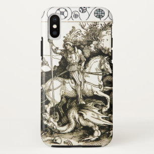 STジョージ・アンド・ドラゴン白黒 iPhone XSケース