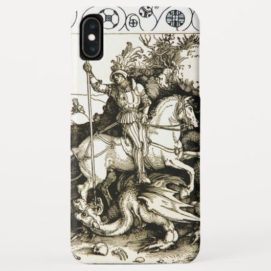 STジョージ・アンド・ドラゴン白黒 Case-Mate iPhoneケース (裏面)