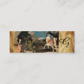 STジョージ、ドラゴン及びプリンセスパーチメントモノグラム スキニー名刺 (裏面)