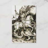 STジョージ&ドラゴン、白黒パールラグジュアリー 名刺 (裏面)