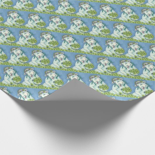 STパトリックのアイリッシュエウェ&シャムロックラッピング紙 ラッピングペーパー (角)