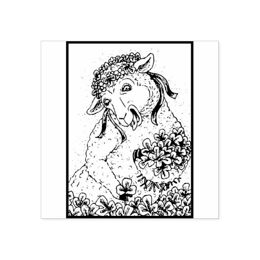 STパトリックのアイリッシュEWEとシャムロックゴムのスタンプ ラバースタンプ (インプリント)