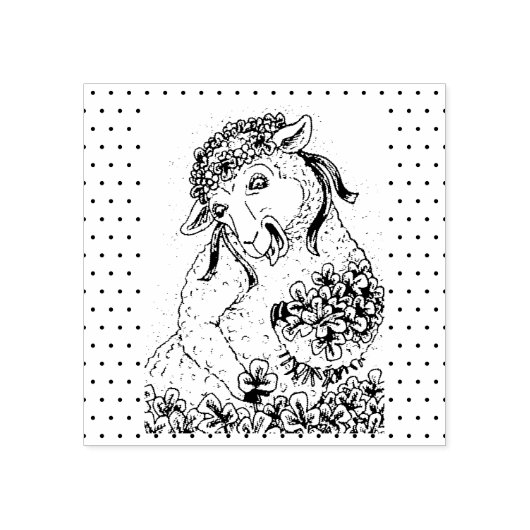 STパトリックのアイリッシュEWEとシャムロックゴムのスタンプ ラバースタンプ (インプリント)