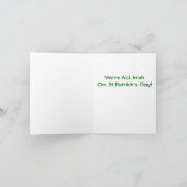 STパトリックのデイカード/アイリッシュ賛美/カスタマイズ可能 カード (内部)