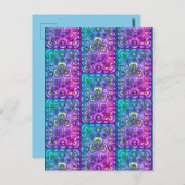 STパトリックの日のフォークアートシャームロックンラディバグ ポストカード (正面/裏面)