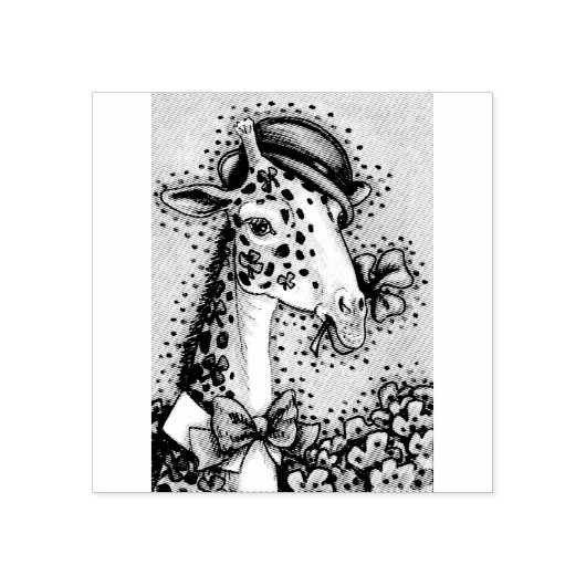 STパトリックの日アイリッシュキリンのゴム印 ラバースタンプ (インプリント)