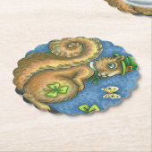 STパトリックの日アイリッシュリスのホリデーパーティー ペーパーコースター (アングル)