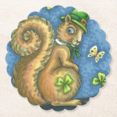 STパトリックの日アイリッシュリスのホリデーパーティー ペーパーコースター (正面)