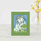 STパトリックの日アイリッシュEWEグリーティングカードバース カード (黄色い花)