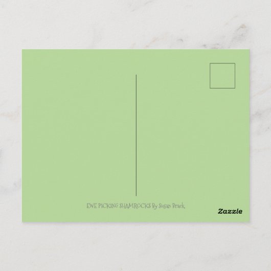 STパトリックの日アイリッシュEWE、羊のはがき ポストカード (裏面)