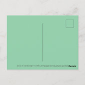 STパトリックの日フクロウ、4葉クローバーレプレシャン ポストカード (裏面)