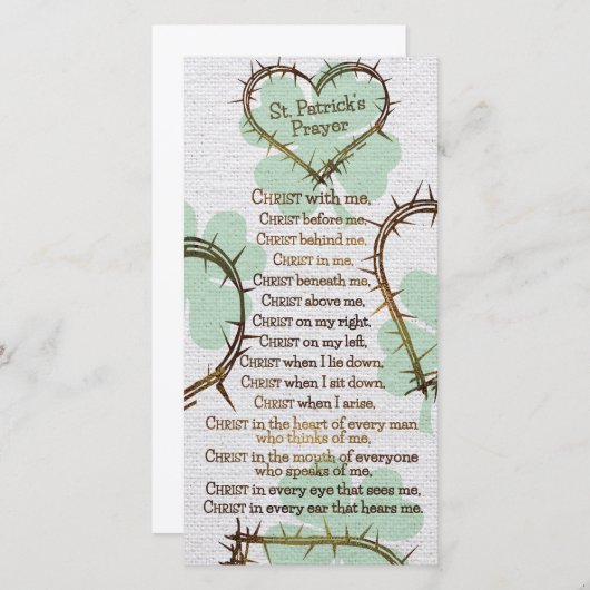 STパトリックの祈りの言葉カスタム宗教的ブックマーク (正面/裏面)