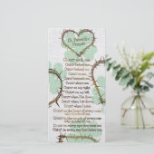 STパトリックの祈りの言葉カスタム宗教的ブックマーク (スタンド正面)