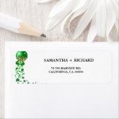 Stパトリックエレガントの日カップルの戻り住所ラベル ラベル (インサイチュ)