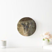 Stベネディクト実行aを描写する柱頭 ラウンド壁時計 (ホーム)