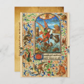 STミハエルアーチャンエルアンドドラゴンフランドル祈りの言葉 シーズンポストカード (正面/裏面)