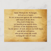 STミハエルアーチャンエルアンドドラゴンフランドル祈りの言葉 シーズンポストカード (裏面)
