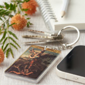 STミハエルバンギイングサタン祈りの言葉羊皮紙 キーホルダー (正面右)