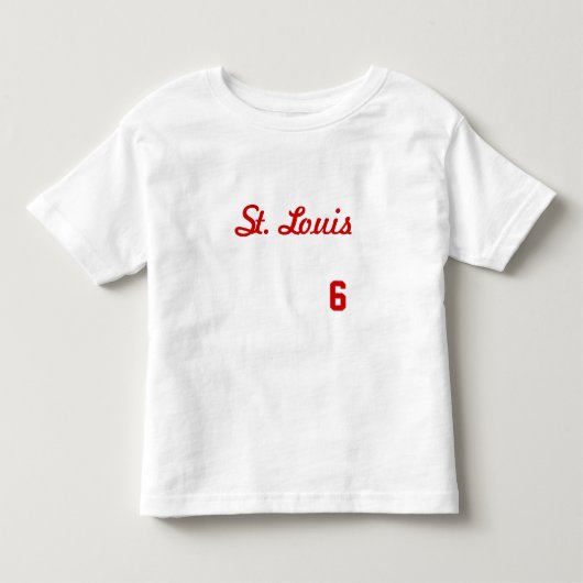 STルイ#6白の幼児Tシャツ トドラーTシャツ (正面)