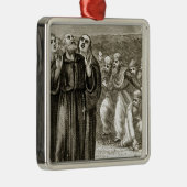 St.、およびドルイド教司祭によって攻撃されて詠唱している、コルンバ メタルオーナメント (右)