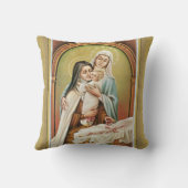 St.のテレーズによって賛美される母メリーイエス・キリストバラ クッション (裏面)