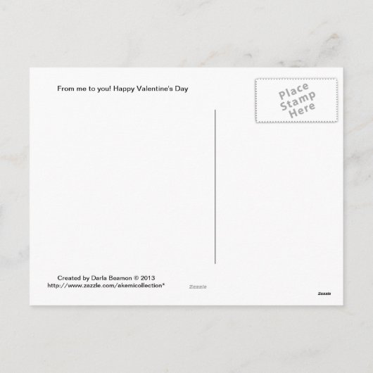 St.のバレンタインの郵便はがきへの祈りの言葉 シーズンポストカード (裏面)