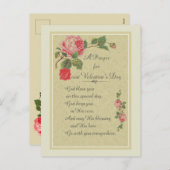 St.のバレンタインデーの祈りの言葉 シーズンポストカード (正面/裏面)