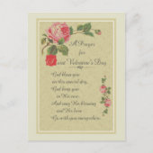 St.のバレンタインデーの祈りの言葉 シーズンポストカード (正面)