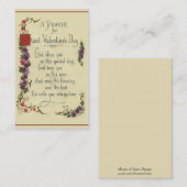 St.のバレンタインデーの神聖なカードのための祈りの言葉 名刺 (正面/裏面)