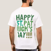 st.のpatricks日の緑ビール tシャツ (裏面)