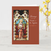 St.アグネスの宴会日の恵み カード (黄色い花)