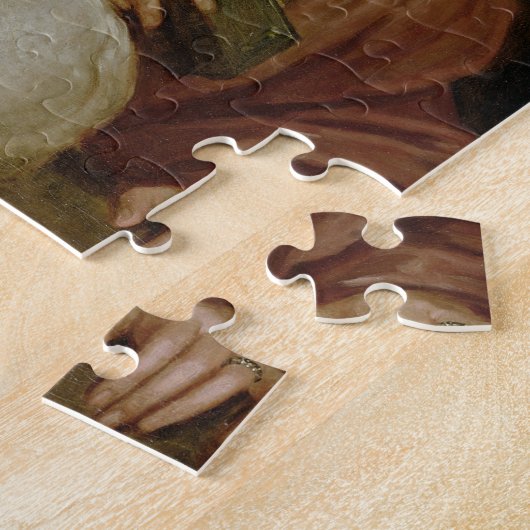 St.アグネス、伝統的にIDとして女性のポートレート ジグソーパズル (側面)