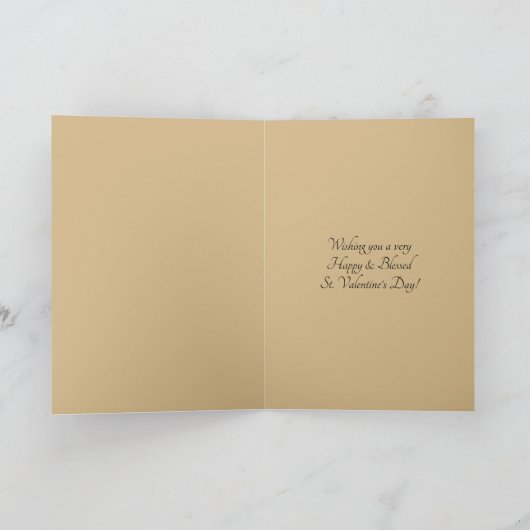 St.イエス・キリストのバレンタインデーの神聖なハート カード (内部)