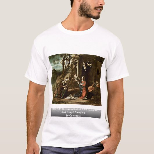 St.エリザベスおよび洗礼者ヨハネとの出生 Tシャツ (正面)