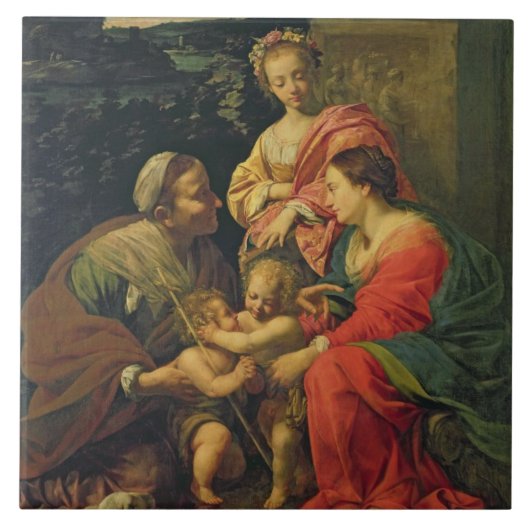 St.エリザベス、Infanを持つヴァージンそして子供 タイル (正面)