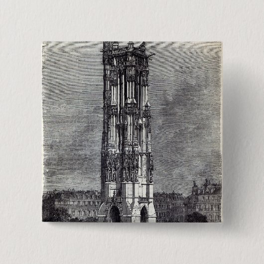 St.ジェイクスde la Boucherieの教会 缶バッジ (正面)