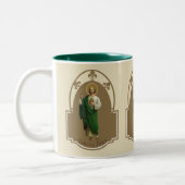 St.ジュードの使徒のカトリック教の宗教 ツートーンマグカップ (左)