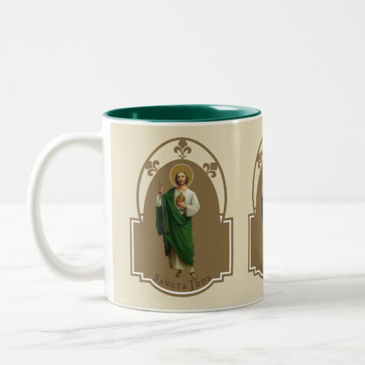 St.ジュードの使徒のカトリック教の宗教 ツートーンマグカップ (左)