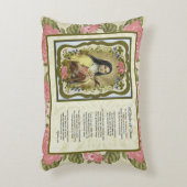 St.テレーズのバラの祈りの言葉の十字架像の十字の尼僧 アクセントクッション (正面(垂直))