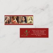 St.テレーズのバラは神聖なカードを引用します スキニー名刺 (正面/裏面)