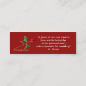 St.テレーズのバラは神聖なカードを引用します スキニー名刺 (裏面)