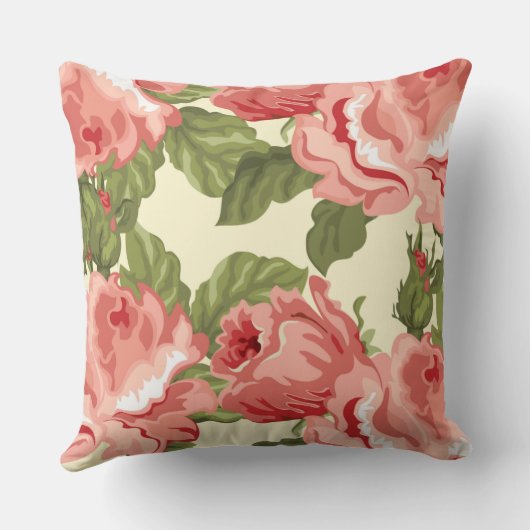 St.テレーズのベビーのイエス・キリストの飼い葉桶のピンクのバラ クッション (裏面)